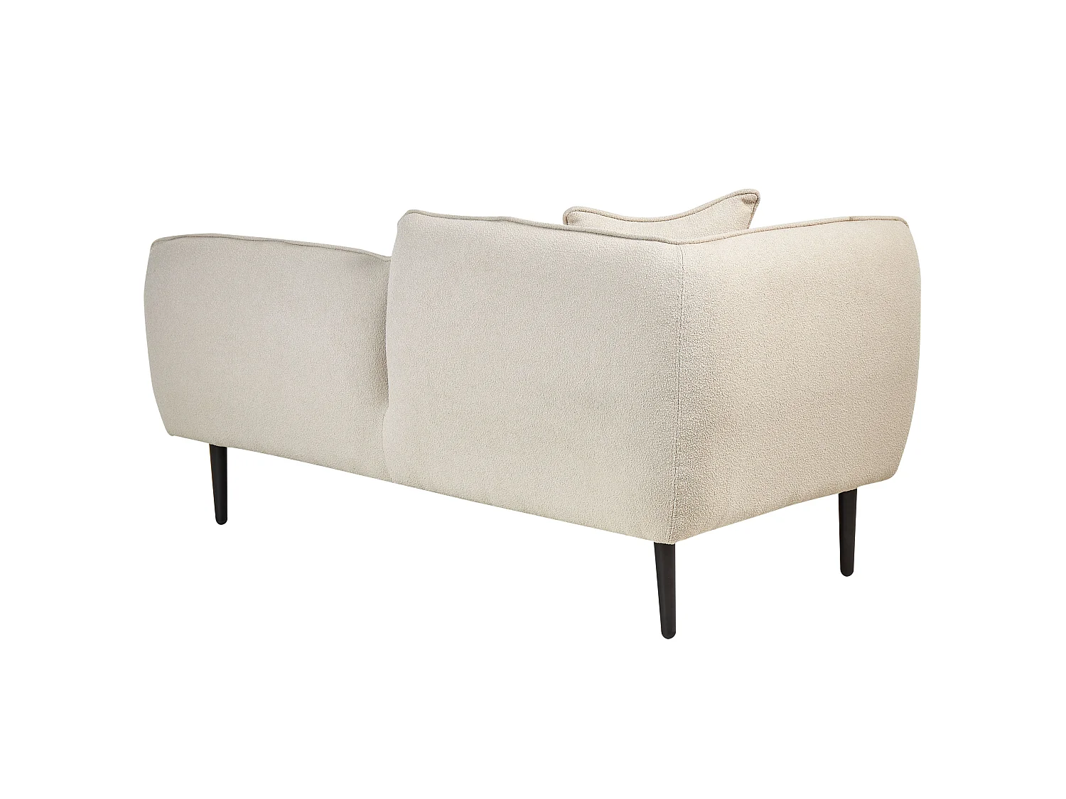Left-Hand Chaise Longue CHEVANNES Boucle Light Beige