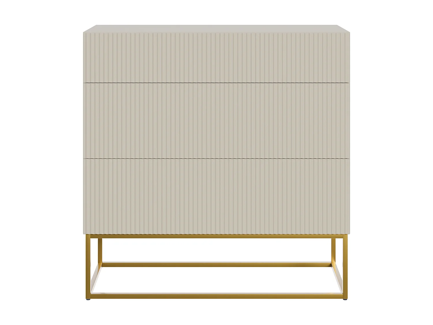 Kommode mit 3 Schubladen - 90 cm - Taupe (Graubeige) - VELDIO