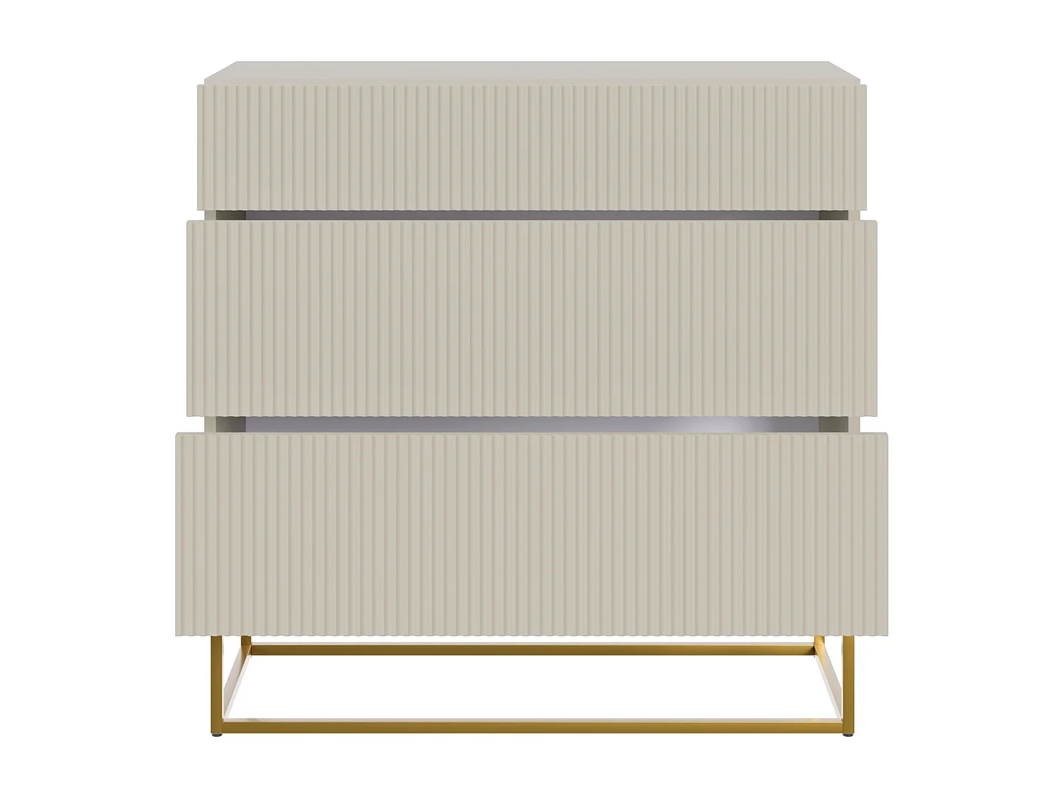 Kommode mit 3 Schubladen - 90 cm - Taupe (Graubeige) - VELDIO