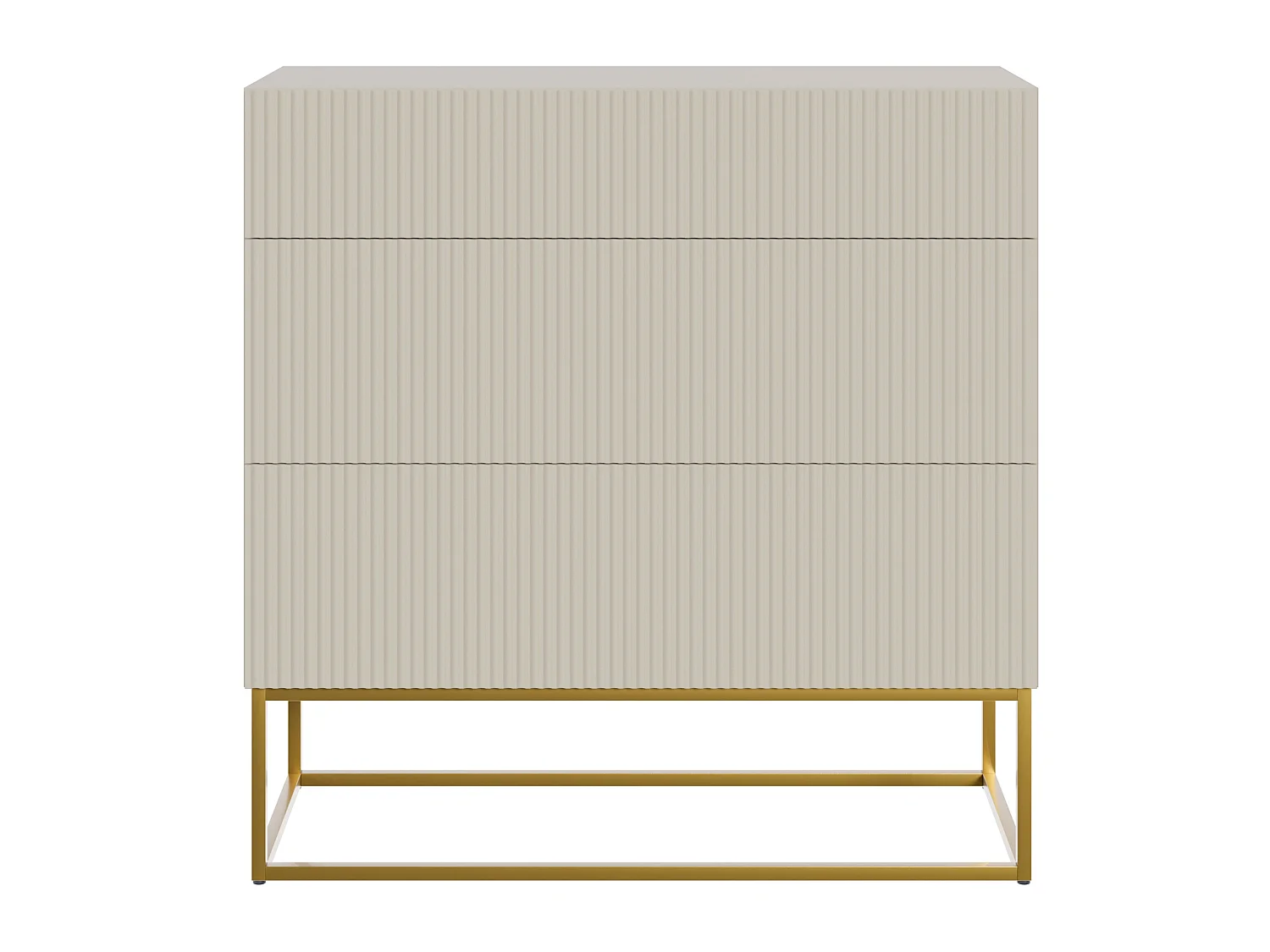 Commode 3 tiroirs - 90 cm - taupe (gris-beige) - VELDIO