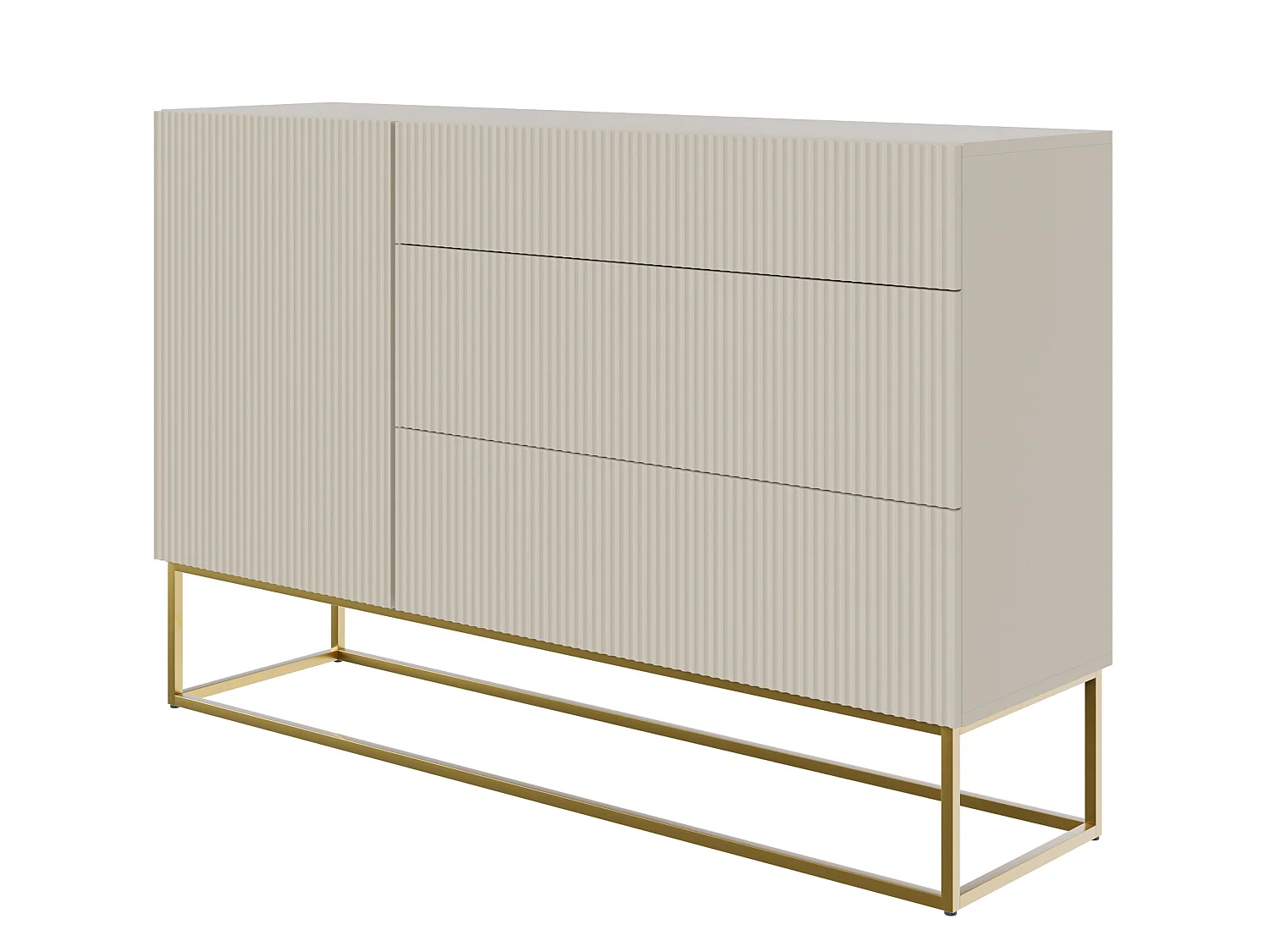 Eendeurs ladekast - 140 cm - taupe (grijsbeige) - VELDIO