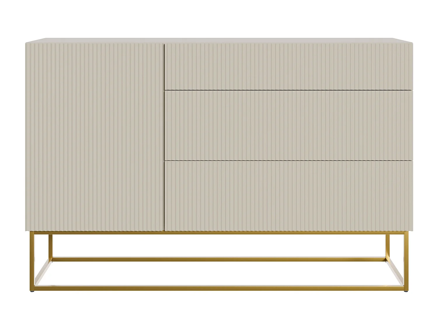 Eendeurs ladekast - 140 cm - taupe (grijsbeige) - VELDIO