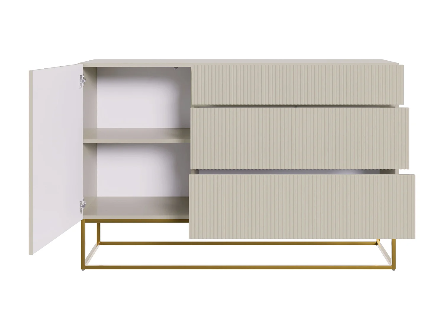 Eendeurs ladekast - 140 cm - taupe (grijsbeige) - VELDIO