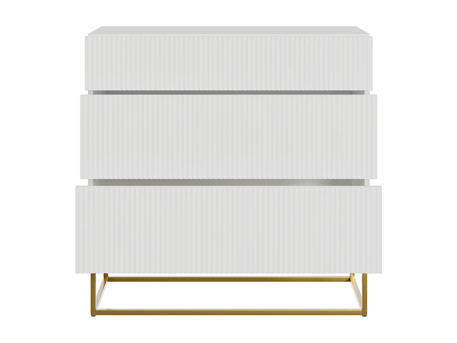 Commode 3 tiroirs - 90 cm - blanc - VELDIO