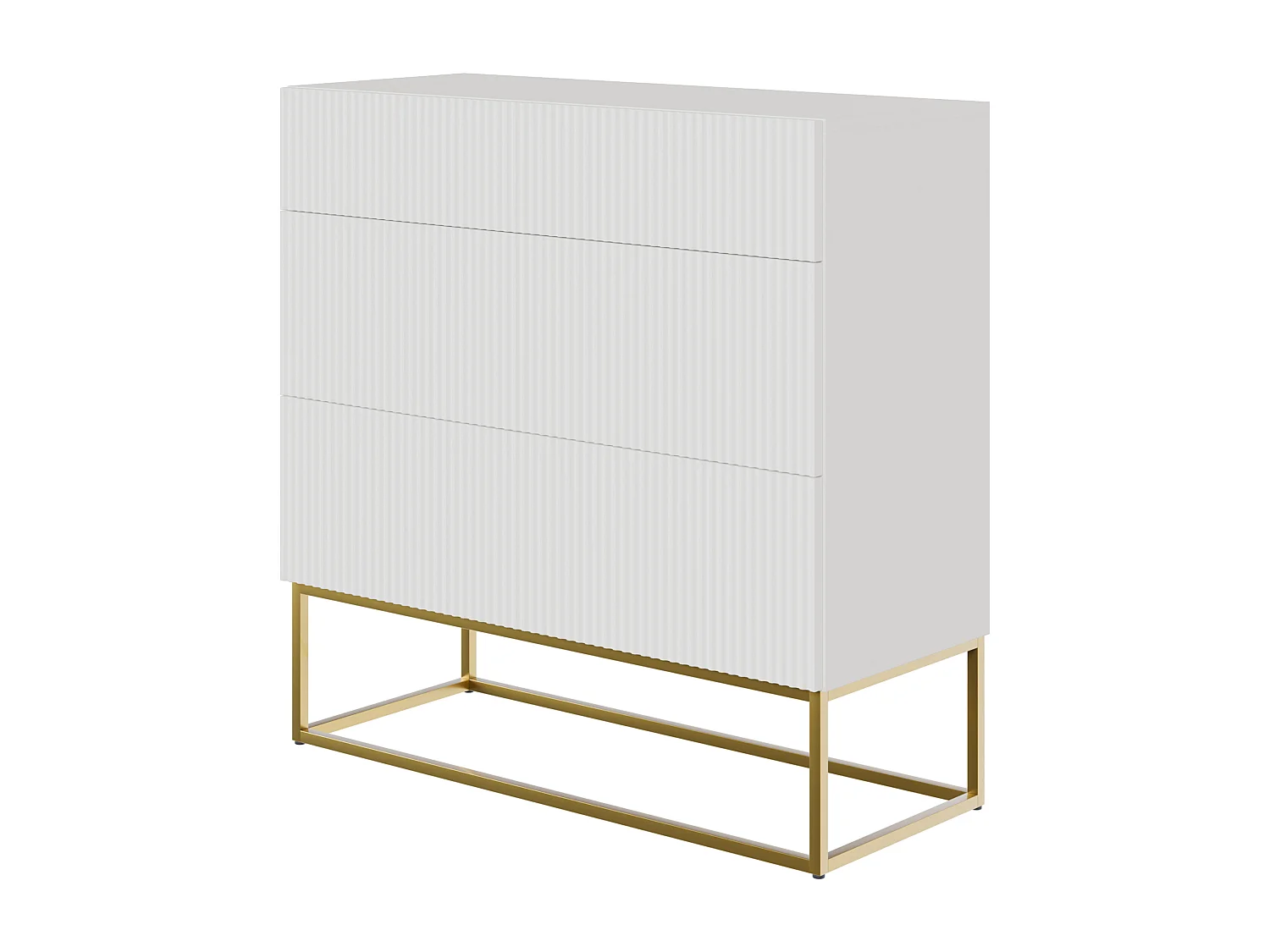 Commode 3 tiroirs - 90 cm - blanc - VELDIO