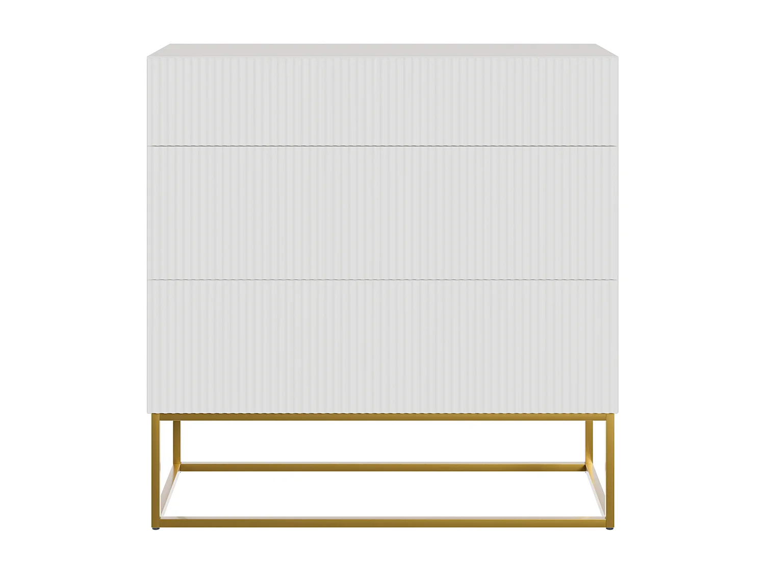 Kommode mit 3 Schubladen - 90 cm - weiß - VELDIO