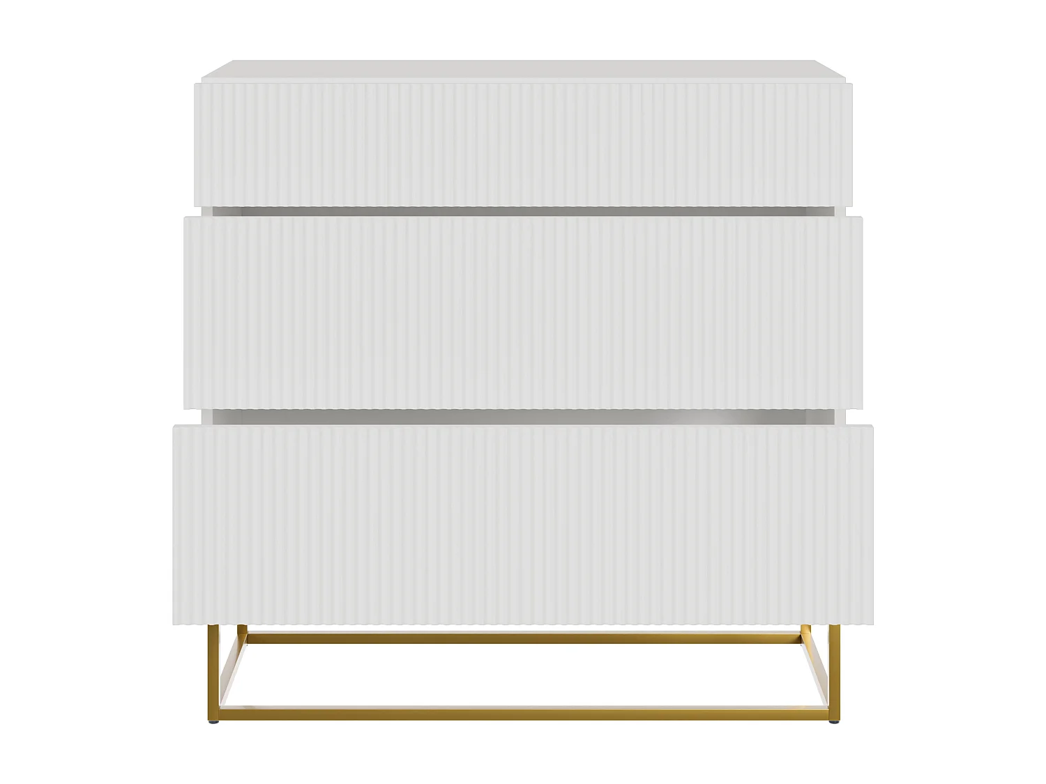 Kommode mit 3 Schubladen - 90 cm - weiß - VELDIO