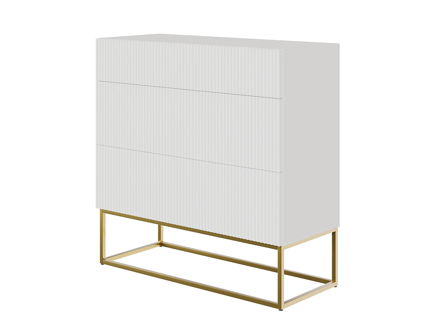 Commode 3 tiroirs - 90 cm - blanc - VELDIO