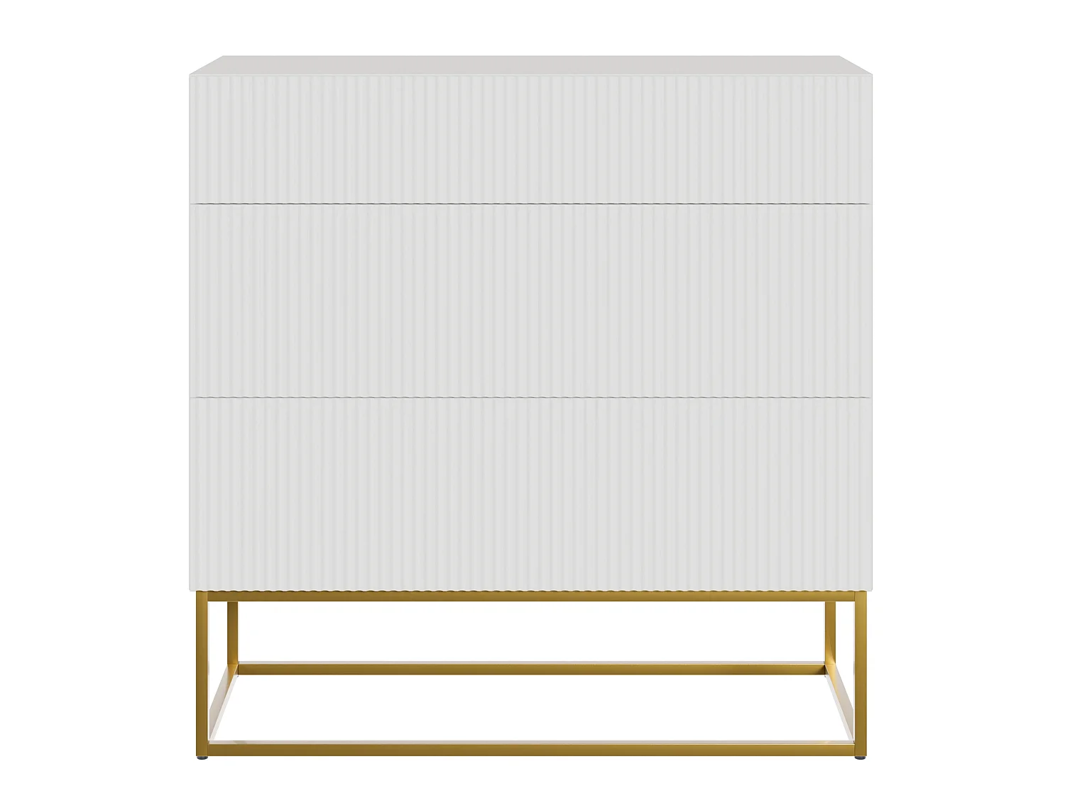 Commode 3 tiroirs - 90 cm - blanc - VELDIO