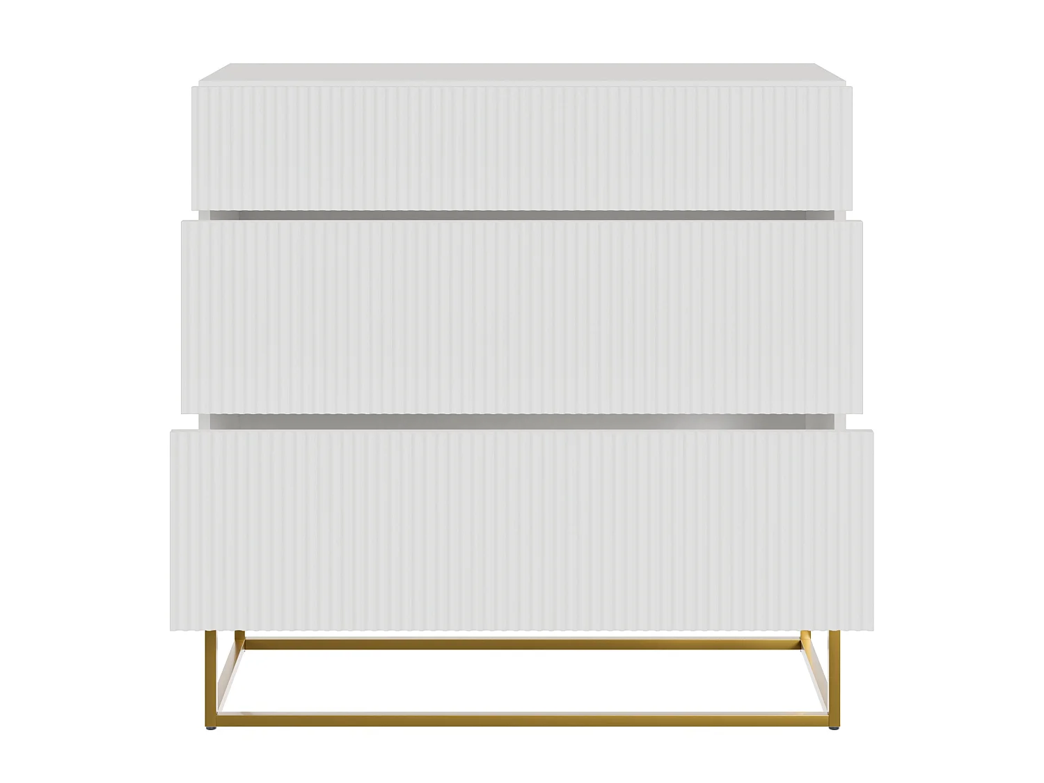 Commode 3 tiroirs - 90 cm - blanc - VELDIO