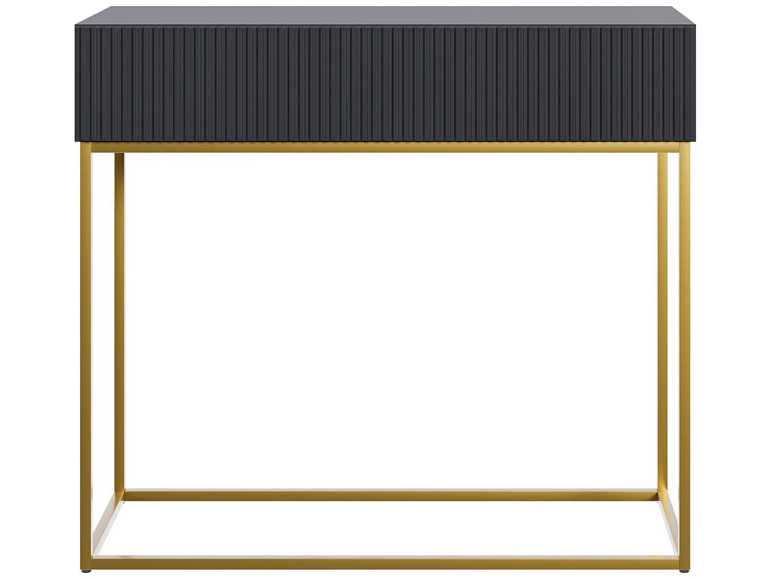 Console - 90 cm - nera con piedini dorati - VELDIO