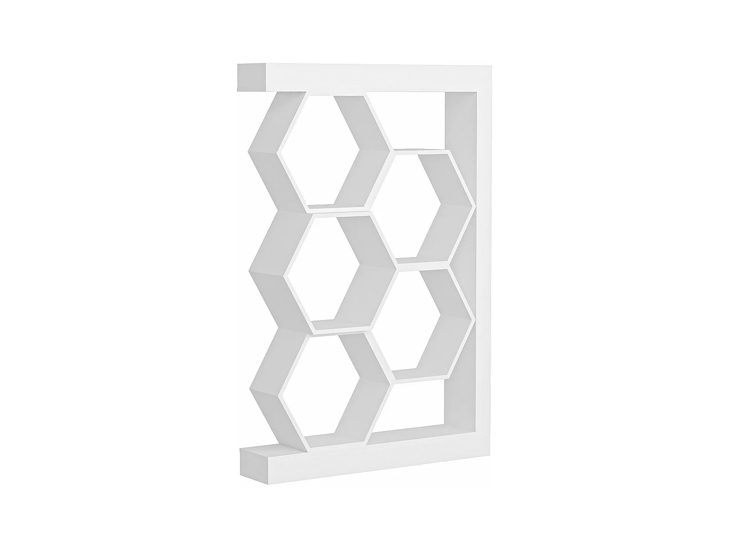 Étagère bibliothèque nid d'abeille Abula L90cm Blanc