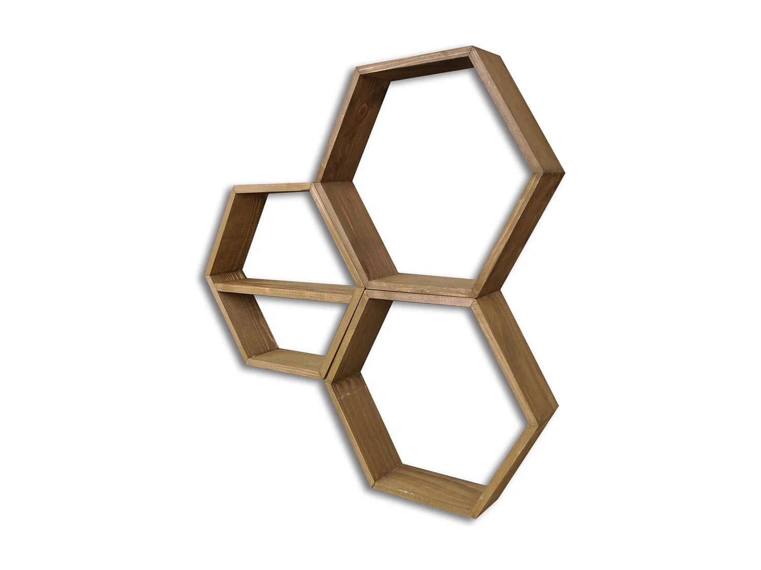 Prateleira de parede – 37 cm x 37 cm x 10 cm – Nogueira – Madeira de abeto