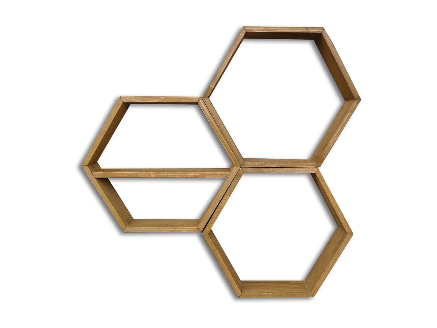 Prateleira de parede – 37 cm x 37 cm x 10 cm – Nogueira – Madeira de abeto