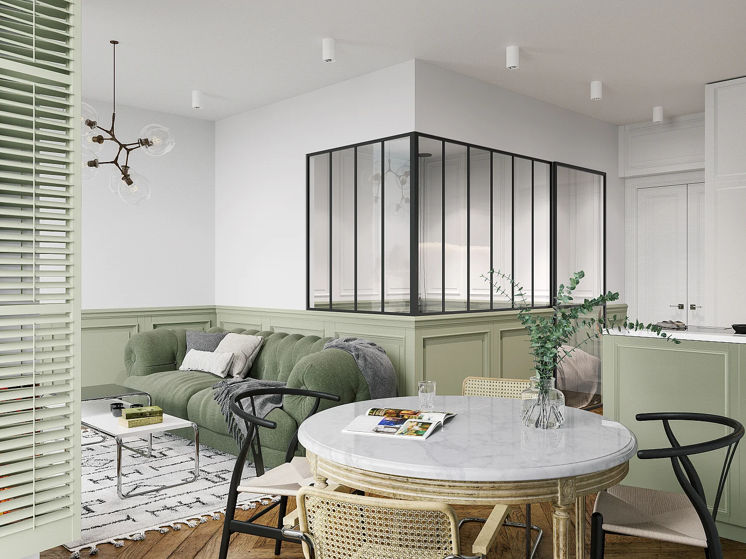 Verrière d'angle d'atelier en aluminium thermolaqué - L180 x L120 x H130 - Noir - BAYVIEW