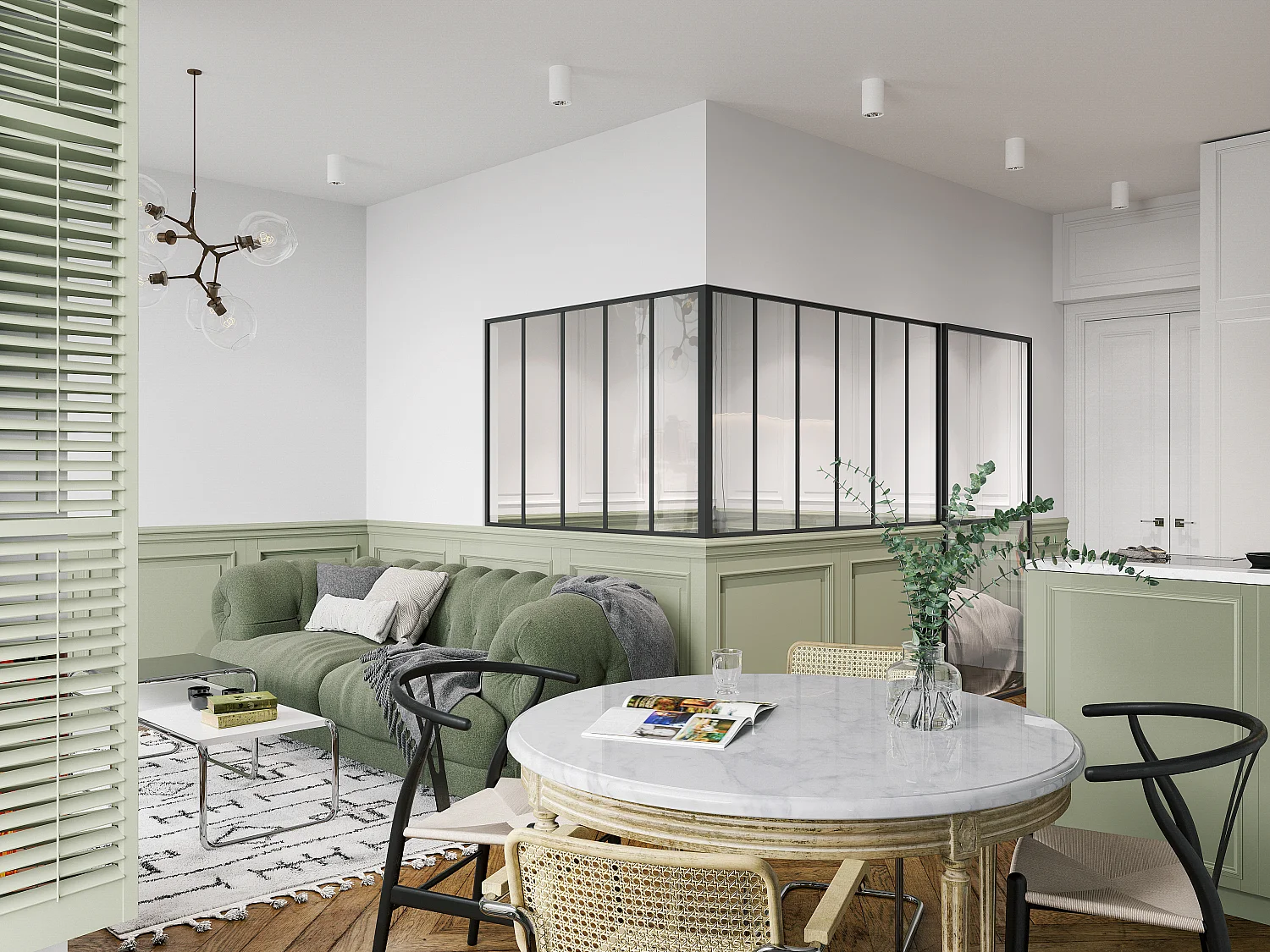 Cristalera de esquina de taller de aluminio termolacado - Ancho 180 x Ancho 150 x Alt. 105 - Negro - BAYVIEW