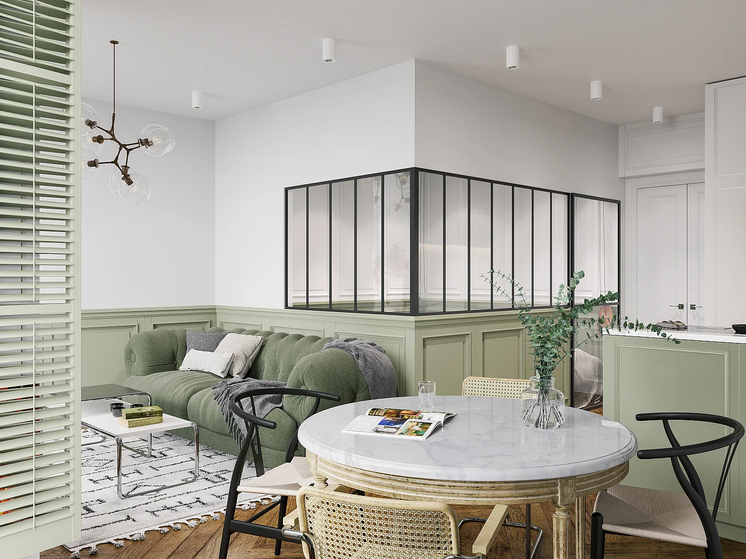 Verrière d'angle d'atelier en aluminium thermolaqué - L210 x L150 x H105 - Noir - BAYVIEW