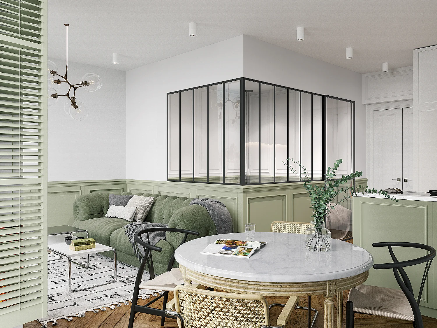 Verrière d'angle d'atelier en aluminium thermolaqué - L180 x L150 x H130 - Noir - BAYVIEW