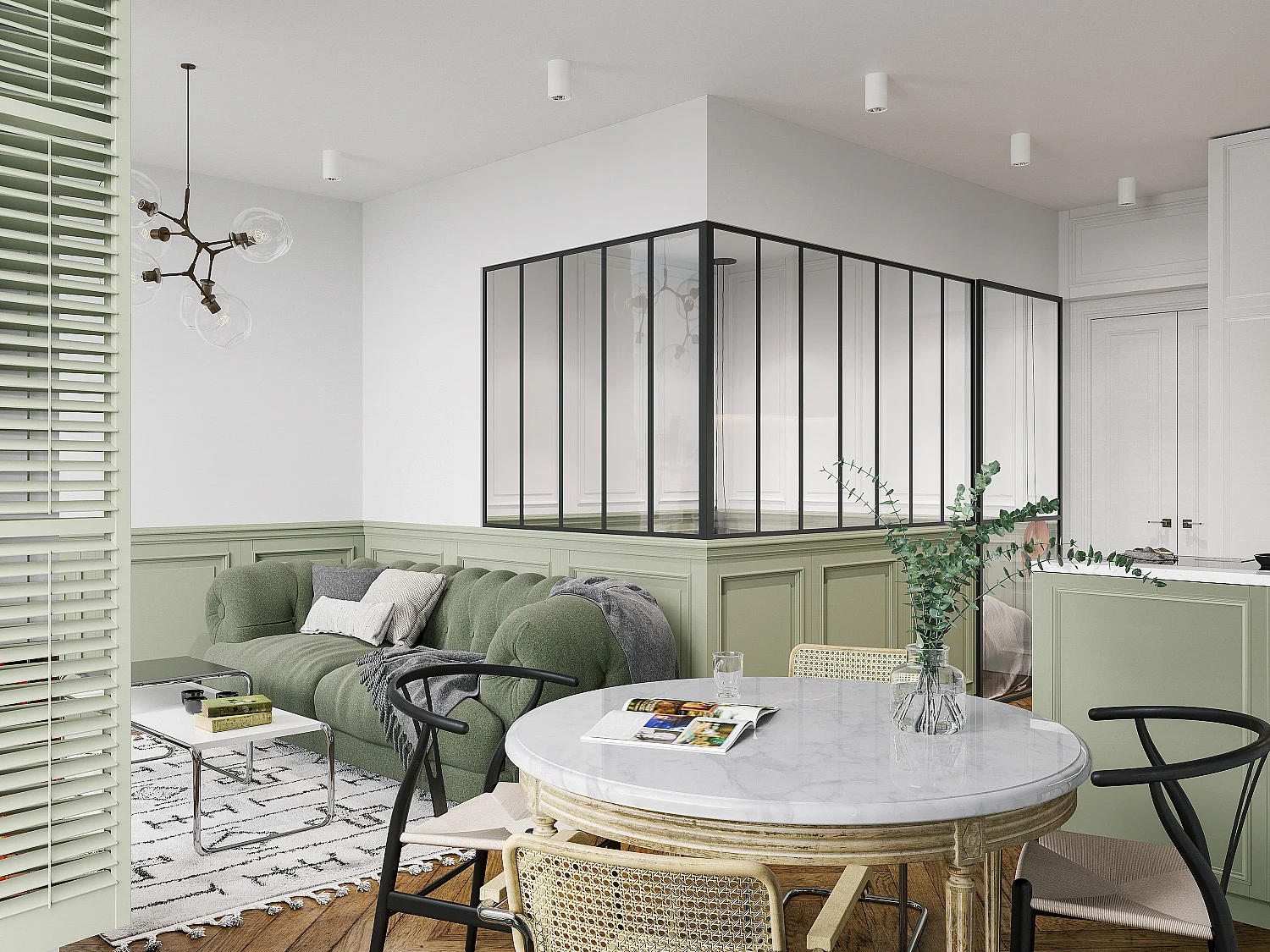 Verrière d'angle d'atelier en aluminium thermolaqué - L210 x L150 x H130 - Noir - BAYVIEW