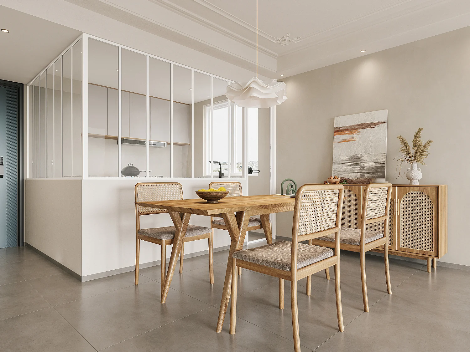 Glaswand Ecklösung - 210 x 210 x 130 cm - thermolackiertes Aluminium - Weiß - BAYVIEW