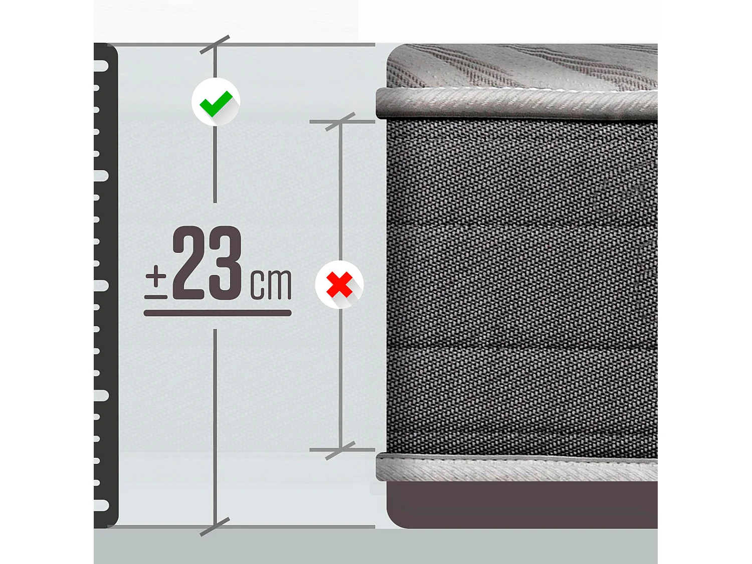 Pack Descanso Ceramic Royal Sleep, Colchón Viscoelástico + Canapé Abatible Gran Capacidad, Blanco Madera, Montaje y Retirada Usado Incluido 90x190