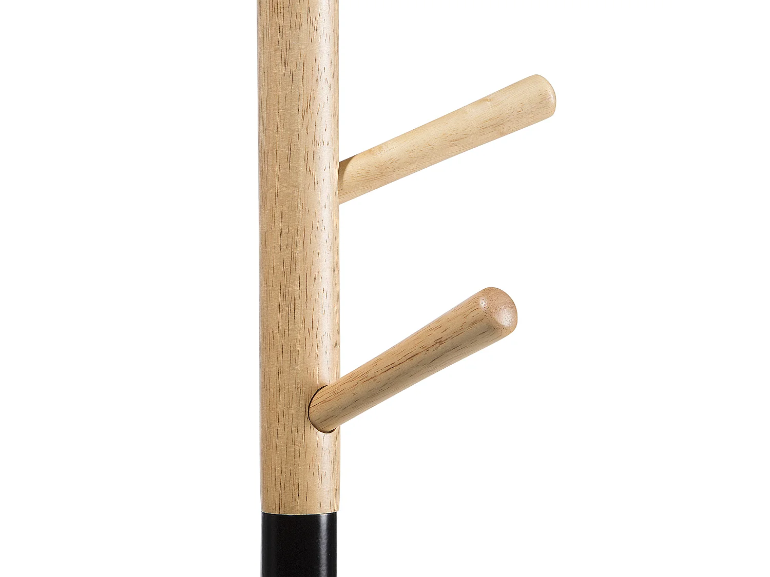 Stilvoller Kleiderständer 6 Holzhaken Kiefernholz schwarz/braun Aubum