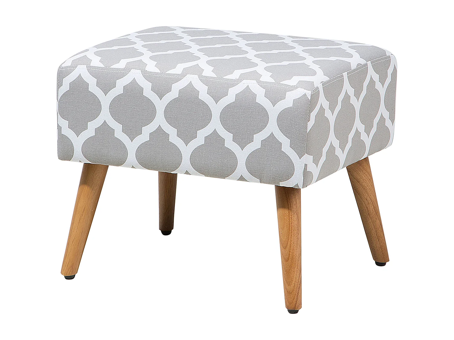 Hocker MANTEO Katoen Lichtgrijs