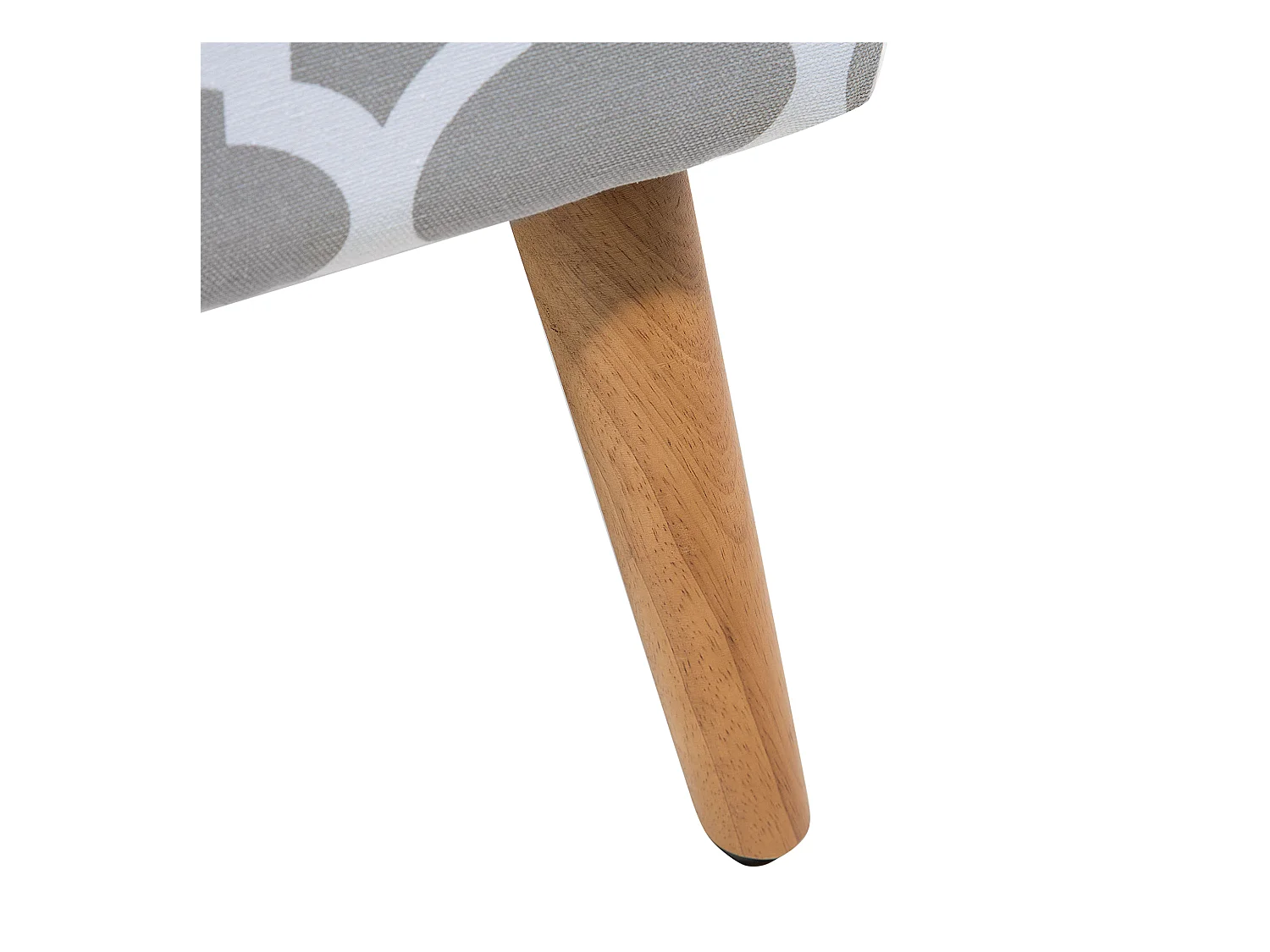 Hocker MANTEO Katoen Lichtgrijs