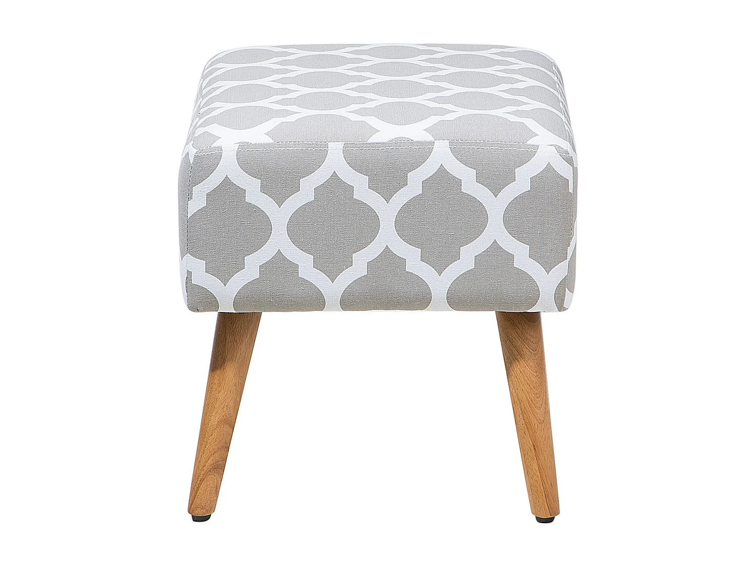 Eleganter Sitzhocker mit klassischem Muster in Grau Manteo