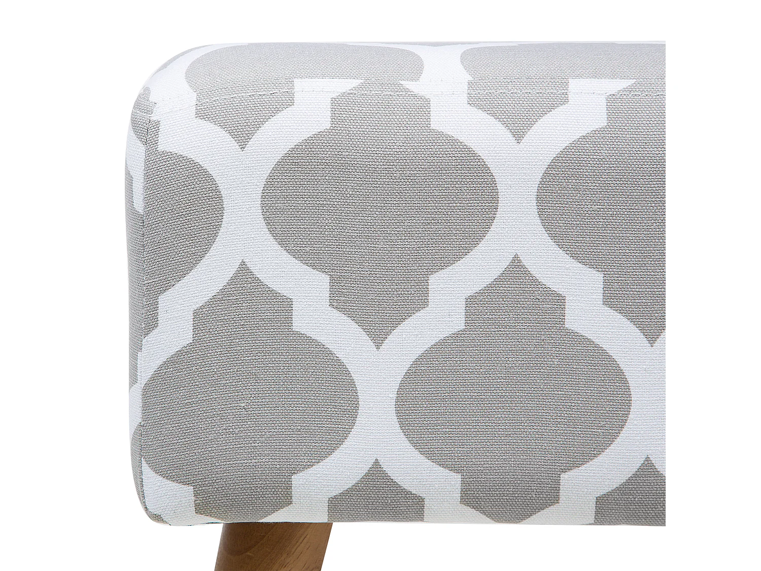 Eleganter Sitzhocker mit klassischem Muster in Grau Manteo