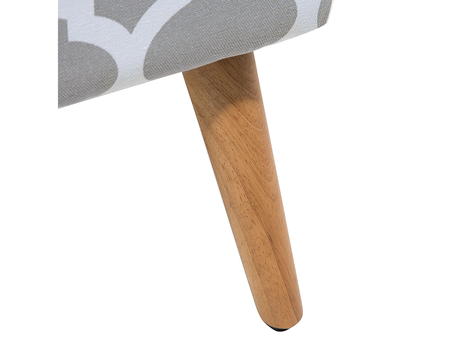 Eleganter Sitzhocker mit klassischem Muster in Grau Manteo