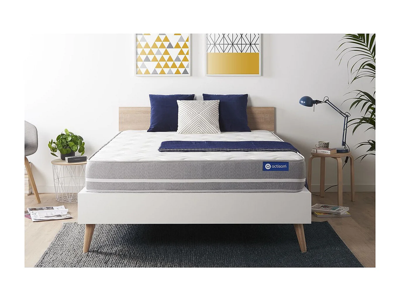 Colchón Actilatex touch 200x200cm, Grosor: 20cm, Látex y espuma viscoelástica, Equilibrado, 3 zonas de confort