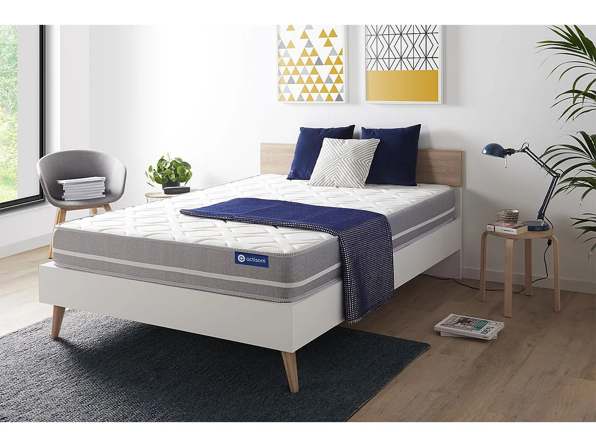 Materac Actilatex touch 200x200cm, Grubosc : 20 cm, Lateks i pianka z pamiecia ksztaltu, Zrównowazony, 3 strefy komfortu