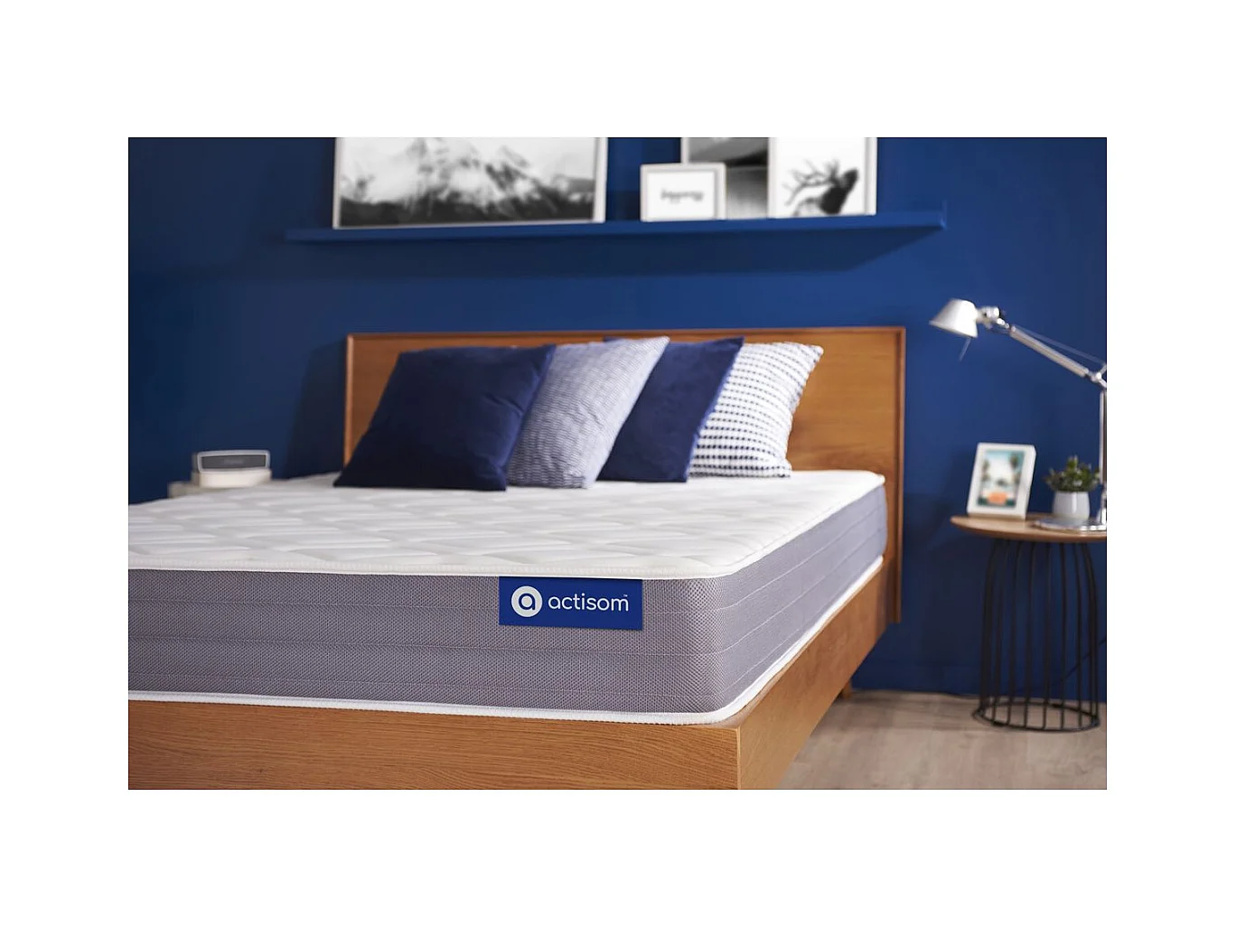 ACTISOM Matelas Ressorts ensachés et mémoire de forme 90x200 cm 5zones de confort