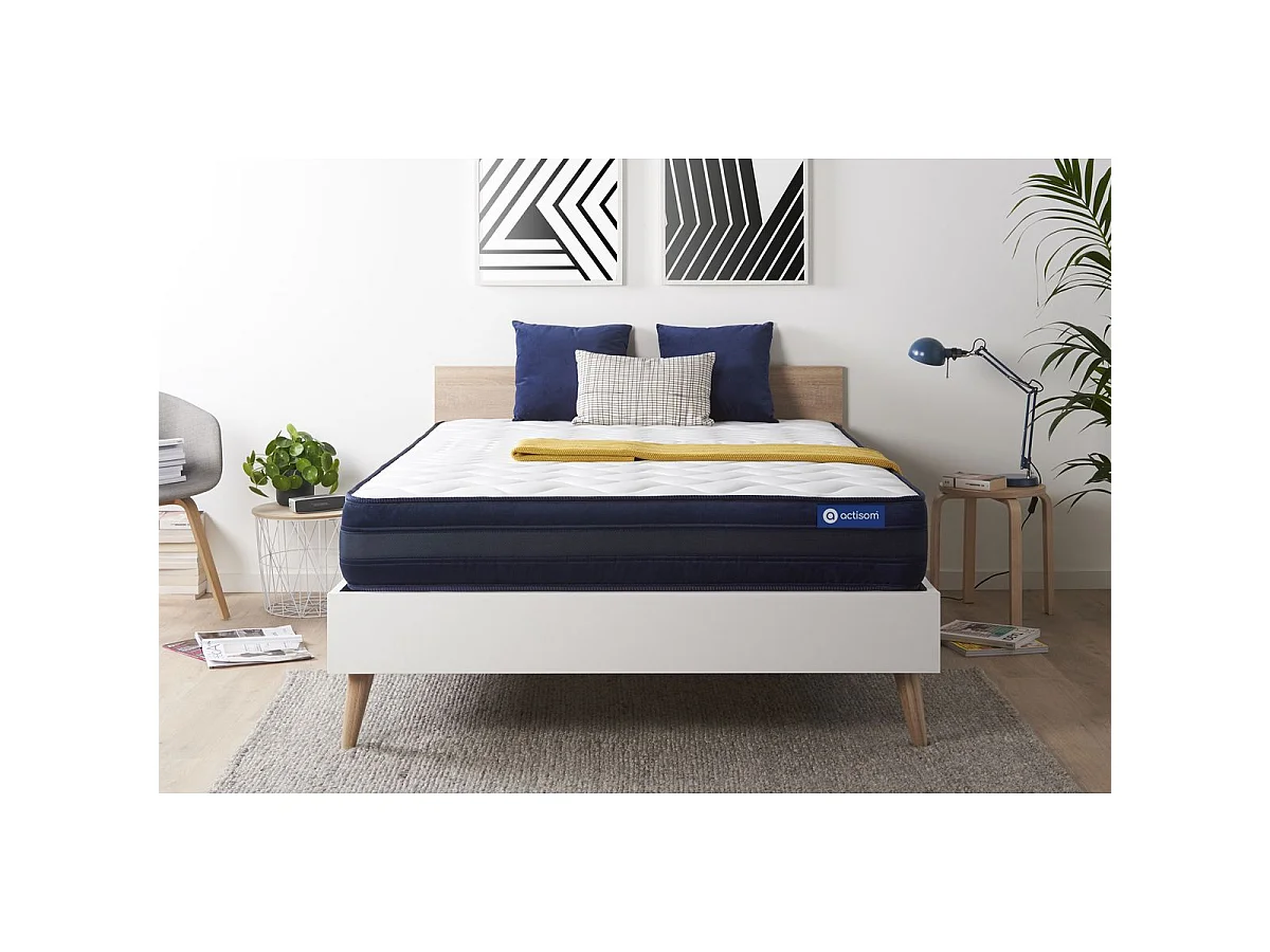 ACTISOM Matelas 140x200 Mémoire de forme Maxi épaisseur 5zones de confort