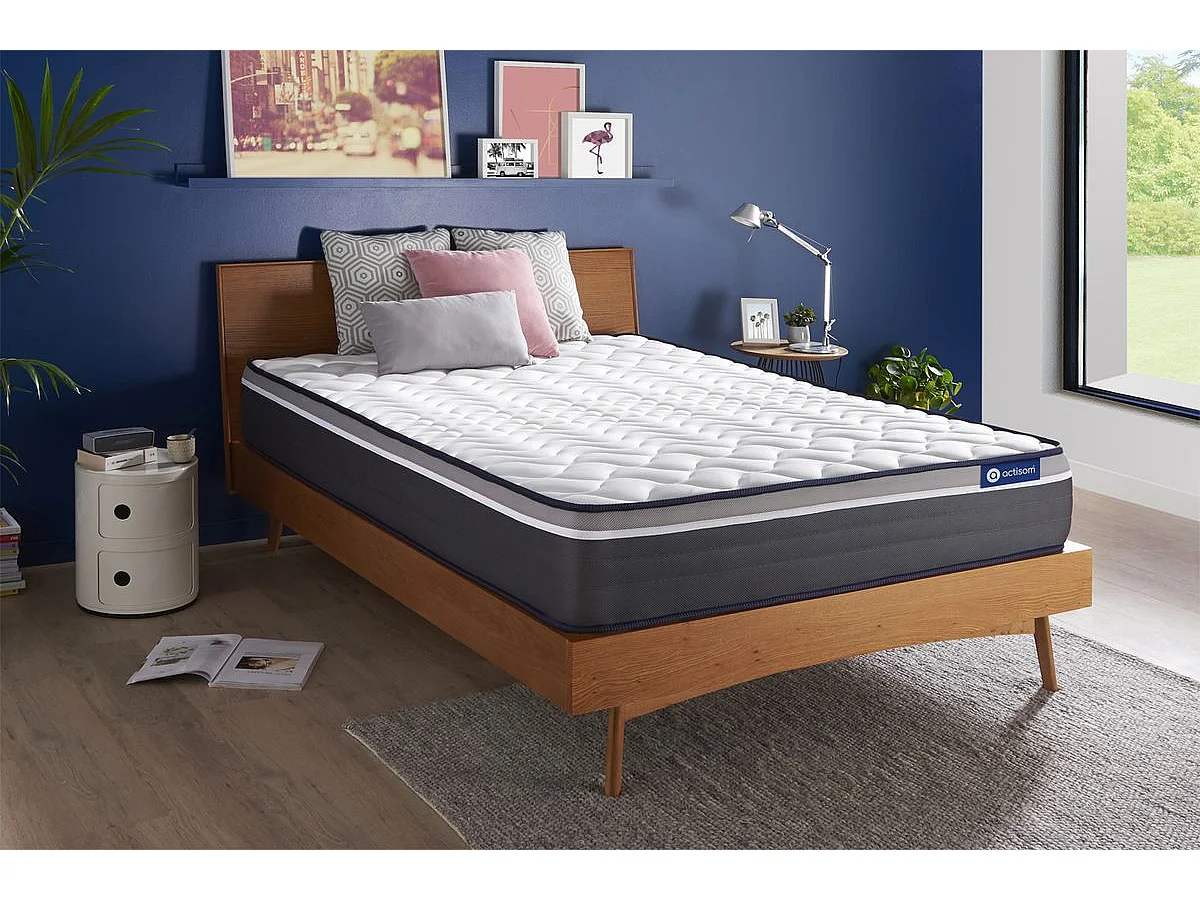 Colchón Actiflex plus 140x200cm, Grosor: 26cm, Muelles ensacados y espuma viscoelástica, Muy firme, 7 zonas de confort