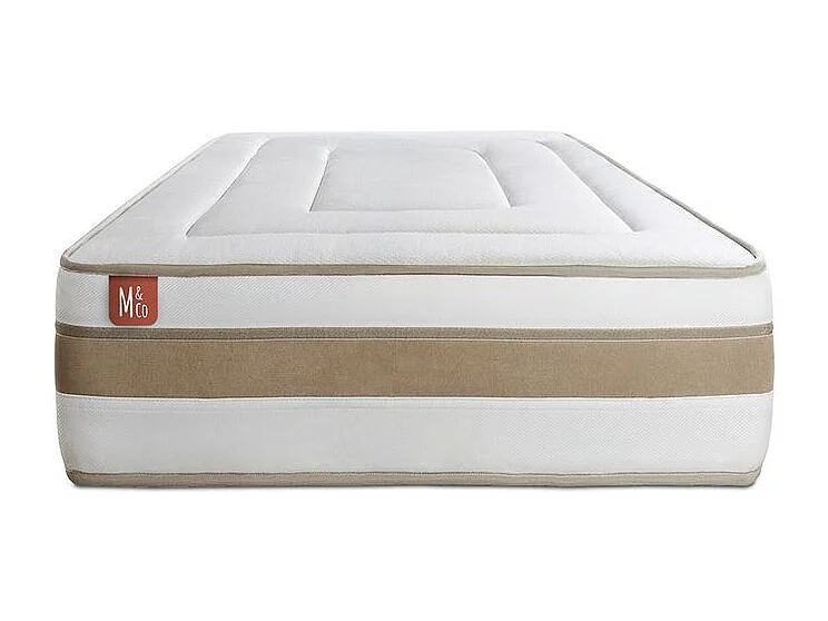 Matelas LE RAFFINÉ 90x190 cm Ressorts ensachés + Mémoire de forme BioVisco - Maxi épaisseur 26cm