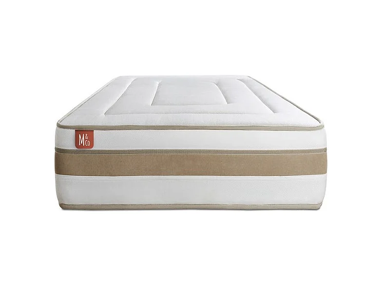 Matelas LE RAFFINÉ 90x190 cm Ressorts ensachés + Mémoire de forme BioVisco - Maxi épaisseur 26cm