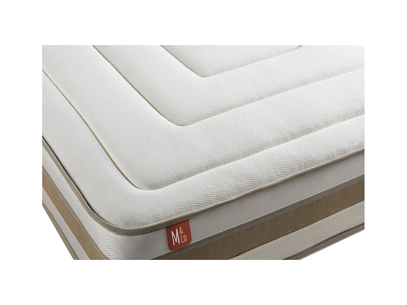 Matelas LE RAFFINÉ 90x190 cm Ressorts ensachés + Mémoire de forme BioVisco - Maxi épaisseur 26cm