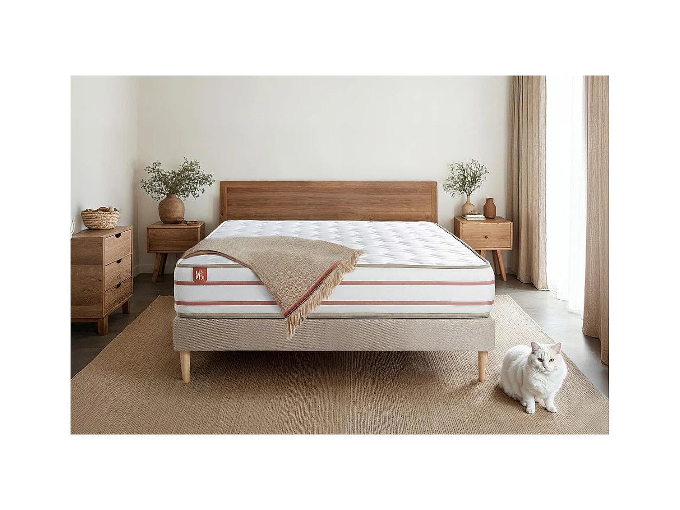 Matelas LE DOUX 140x190cm Mémoire de forme 3 zones de confort - Ep. 24cm