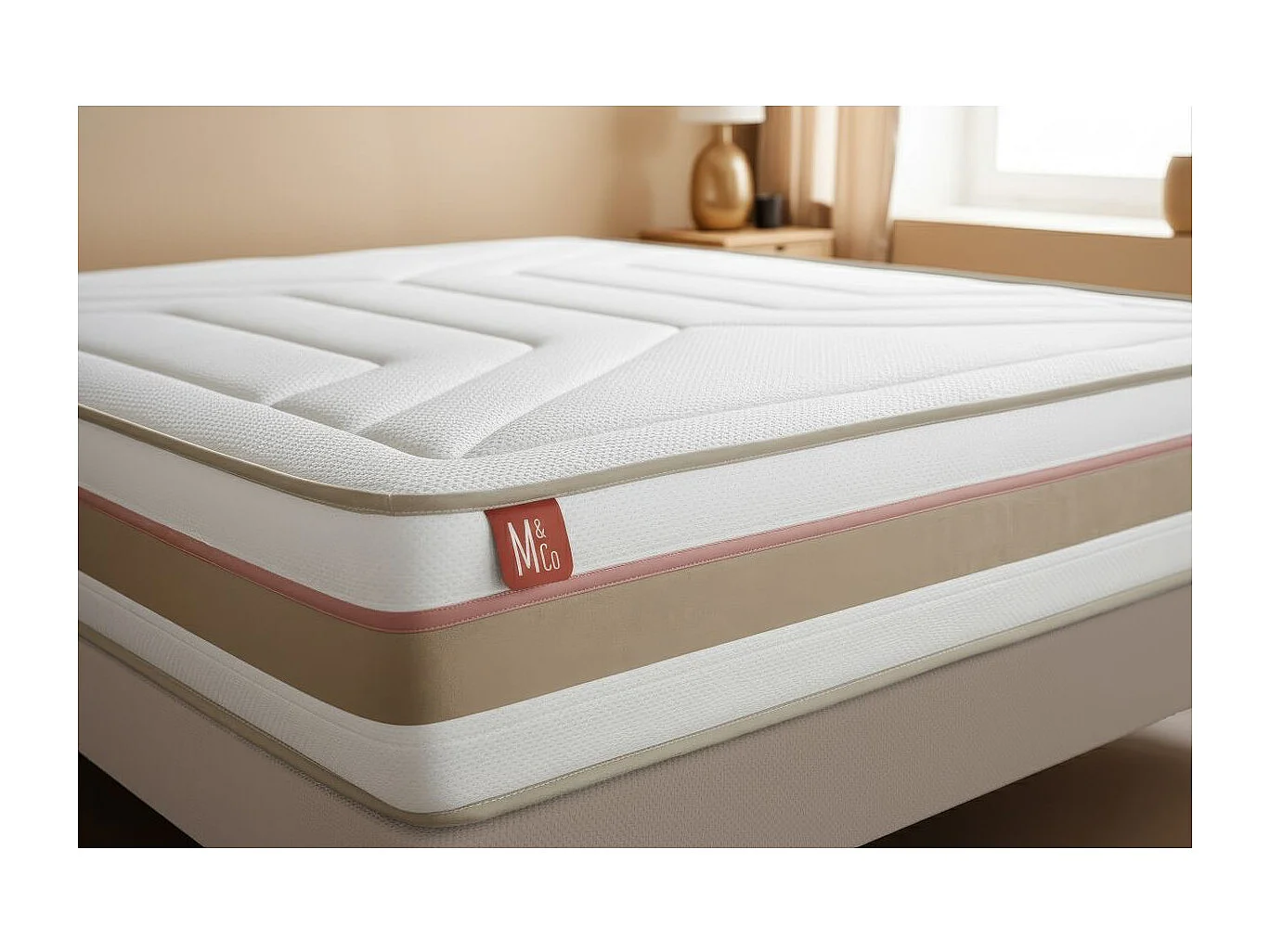 Matelas LE TENDRE 90x200cm Ressorts ensachés + Mémoire de forme 7 zones de confort - Ep. 28cm