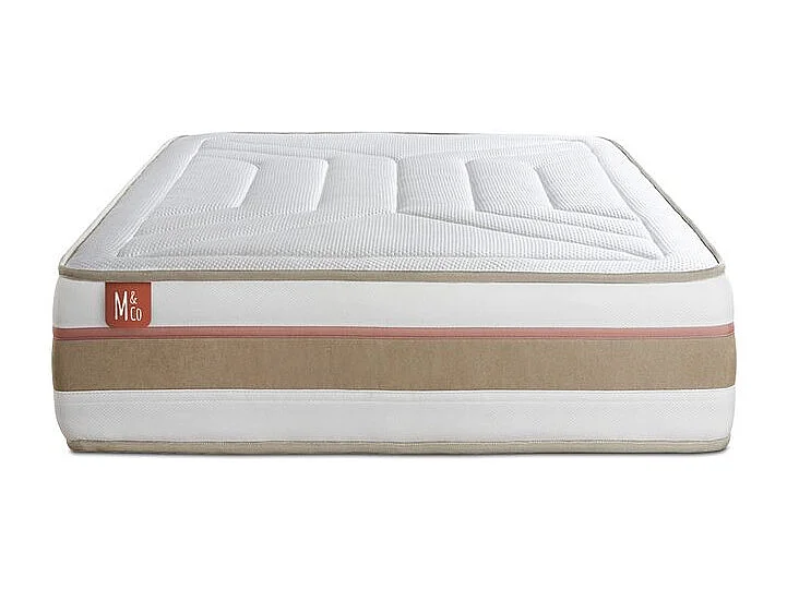Matelas LE TENDRE 90x200cm Ressorts ensachés + Mémoire de forme 7 zones de confort - Ep. 28cm