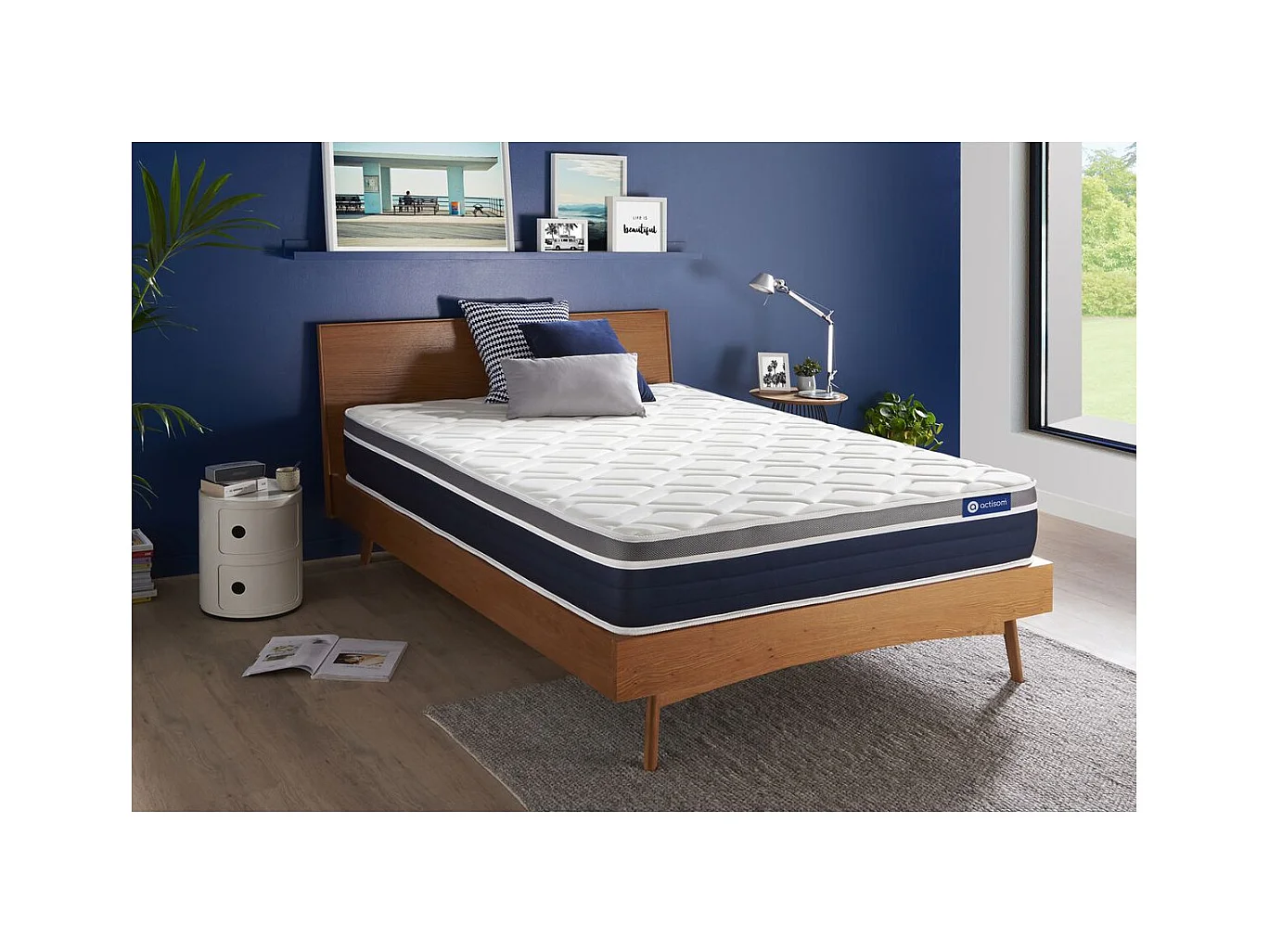 ACTIFLEX CONFORT Matelas Ressorts ensachés+mémoire de forme 140x190 cm Maxi épaisseur 7zones de confort