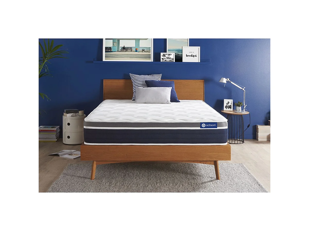 ACTIFLEX CONFORT Matelas Ressorts ensachés+mémoire de forme 140x190 cm Maxi épaisseur 7zones de confort