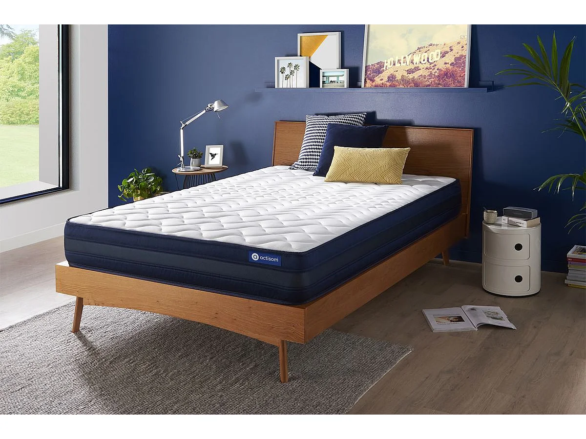 Colchón Actiflex tech 160x200cm, Grosor: 24cm, Muelles ensacados y espuma viscoelástica, Muy firme, 5 zonas de confort