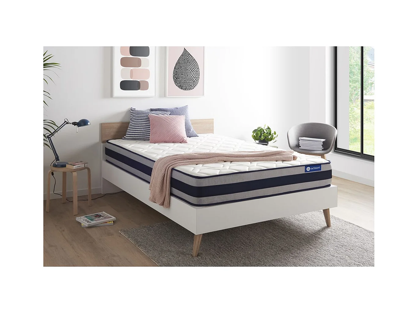 ACTISOM matelas Latex et Mémoire de forme ACTILATEX ERGO 180x200 cm Maxi épaisseur 5zones de confort