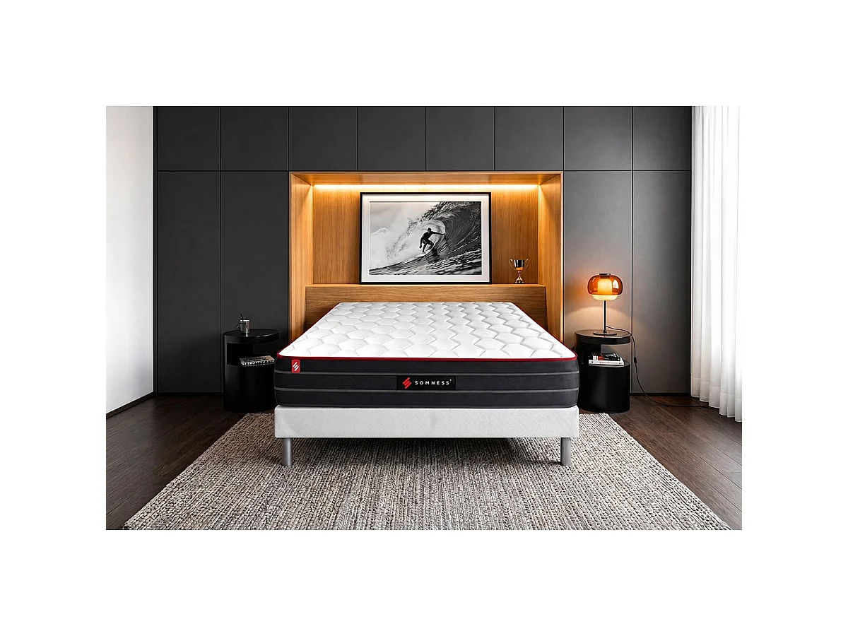 Matelas BOOST ressorts ensachés et mémoire de forme 90x190