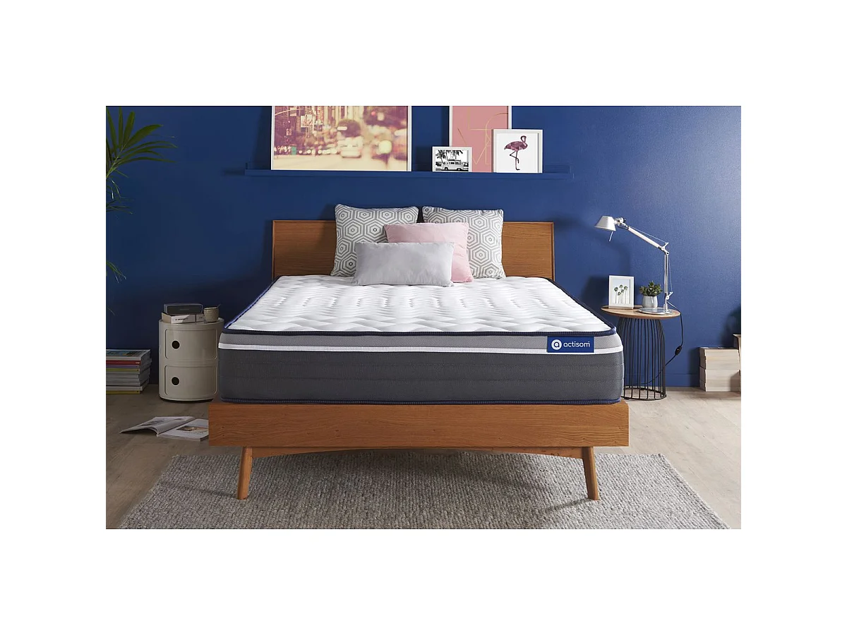 ACTISOM Matelas 180x200 Ressorts ensachés+Mémoire de forme Maxi épaisseur 7zones de confort