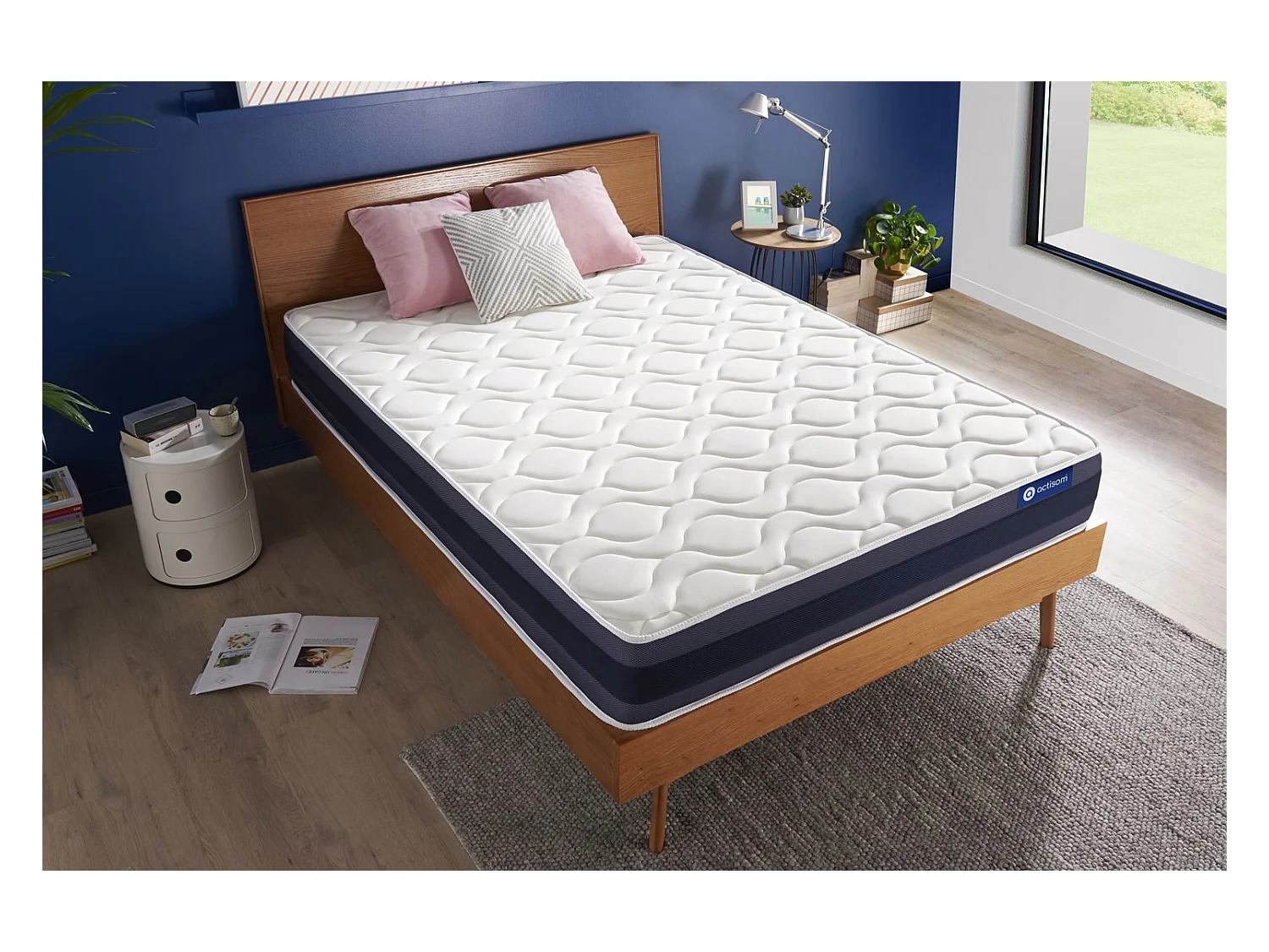 Actiflex morpho matras 200x200cm , Matrasdikte : 24 cm , Pocketveren en traagschuim , Gebalanceerd, 5 comfortzones