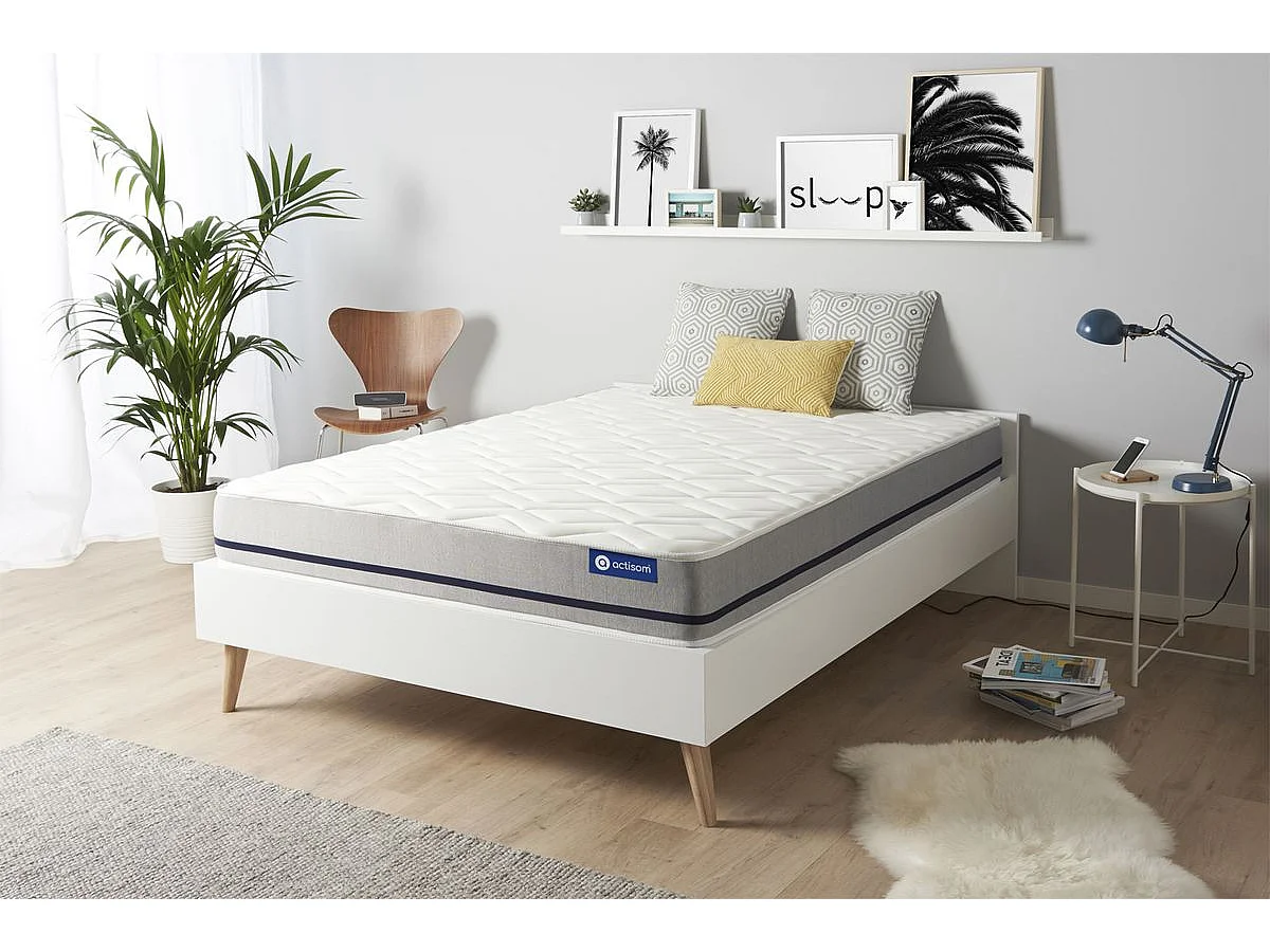 Materac Actimemo soft 140x190cm, Grubosc : 20 cm, Pianka z pamiecia ksztaltu, Umiarkowanie twardy, 3 strefy komfortu